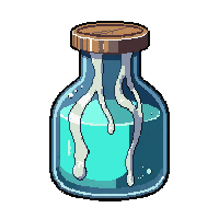 holy water vial  covered in cobwebs