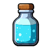 holy water vial  stitched together