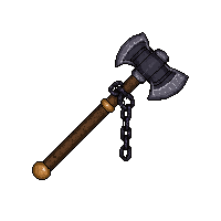 mace spiked flail  chained and locked