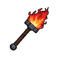 mace spiked flail  smoking hot ember