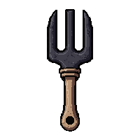 pitchfork iron  bone handled grip