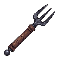pitchfork iron  leather wrapped hilt