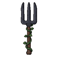 pitchfork iron  vine entangled