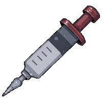 poison syringe needle  stitched together