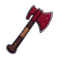rusty meat cleaver  blood splattered