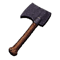 rusty meat cleaver  bone handled grip