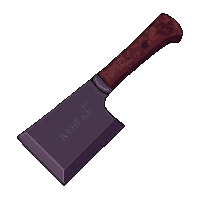 rusty meat cleaver  freshly sharpened
