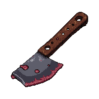 rusty meat cleaver  frost bitten cold
