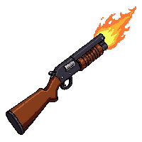 shotgun sawed off  smoking hot ember