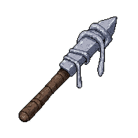 silver stake wooden  covered in cobwebs