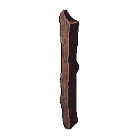silver stake wooden  rusted corroded