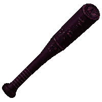 spiked baseball bat  carved with symbols