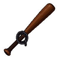 spiked baseball bat  chained and locked