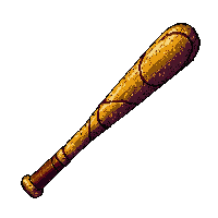 spiked baseball bat  cracked and worn