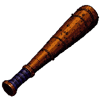 spiked baseball bat  leather wrapped hilt