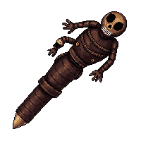 voodoo pin doll  leather wrapped hilt
