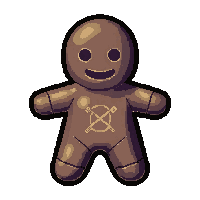 voodoo pin doll  rusted corroded