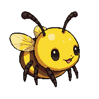 golden honeybee  cute chibi style
