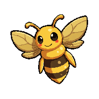 golden honeybee  flying wings spread