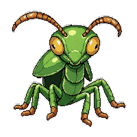 green praying mantis  enchanted sparkle