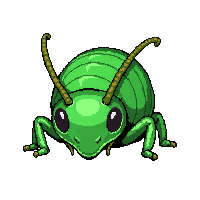 green praying mantis  glowing magical