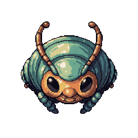 iridescent scarab  baby larva form