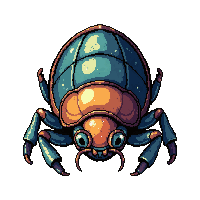 iridescent scarab  glowing magical