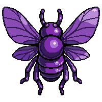 purple dragonfly  glowing magical
