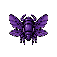purple dragonfly  in amber resin