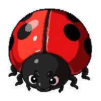 red ladybug  cute chibi style
