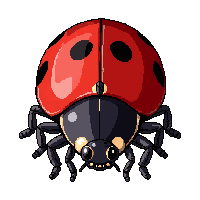 red ladybug  realistic detailed