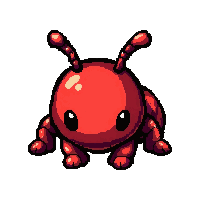 ruby red ant  cute chibi style