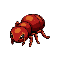 ruby red ant  realistic detailed