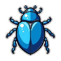 sapphire blue beetle  enchanted sparkle