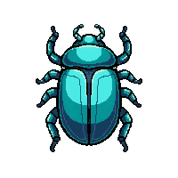 sapphire blue beetle  pinned specimen
