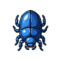 sapphire blue beetle  realistic detailed
