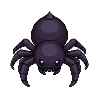 shadow dark spider  cute chibi style