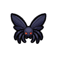 shadow dark spider  flying wings spread