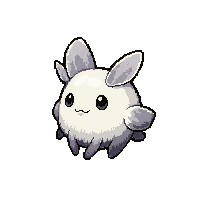 white moth  cute chibi style
