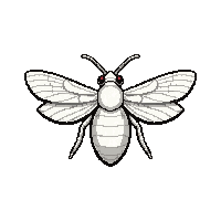 white moth  realistic detailed