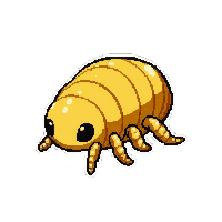 yellow firefly glowing  baby larva form