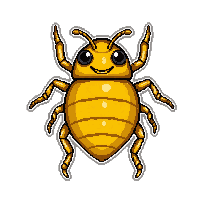 yellow firefly glowing  giant oversized