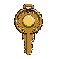 tiny clockwork key  with moon bow