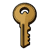 twisted spiral key  covered in dust