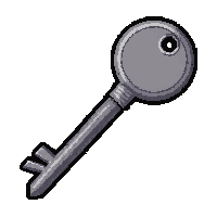 twisted spiral key  polished shiny