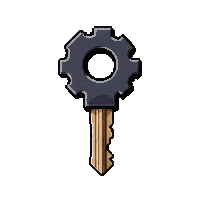 twisted spiral key  with gear bow