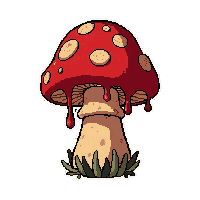 poison dripping mushroom  sprouting spores