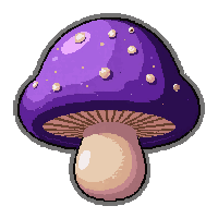 purple magic shroom  enchanted sparkle