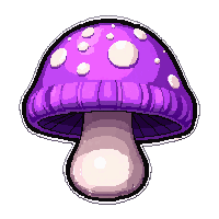 purple magic shroom  magical aura glow