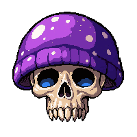 skull death cap  enchanted sparkle